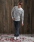 ORANGE LABEL STRIPED COTTON CREW JUMPER