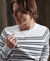 ORANGE LABEL STRIPED COTTON CREW JUMPER
