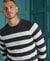ORANGE LABEL STRIPED COTTON CREW JUMPER
