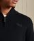ORGANIC COTTON EMBROIDERED HENLEY SWEATSHIRT
