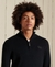 ORGANIC COTTON EMBROIDERED HENLEY SWEATSHIRT