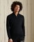ORGANIC COTTON EMBROIDERED HENLEY SWEATSHIRT