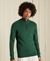ORGANIC COTTON EMBROIDERED HENLEY SWEATSHIRT