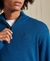 ORGANIC COTTON EMBROIDERED HENLEY SWEATSHIRT
