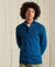 ORGANIC COTTON EMBROIDERED HENLEY SWEATSHIRT
