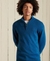 ORGANIC COTTON EMBROIDERED HENLEY SWEATSHIRT