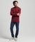 ORGANIC COTTON EMBROIDERED HENLEY SWEATSHIRT