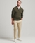 ORGANIC COTTON EMBROIDERED HENLEY SWEATSHIRT
