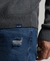 ORGANIC COTTON EMBROIDERED HENLEY SWEATSHIRT