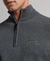 ORGANIC COTTON EMBROIDERED HENLEY SWEATSHIRT