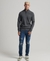 ORGANIC COTTON EMBROIDERED HENLEY SWEATSHIRT