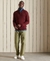 ORGANIC COTTON EMBROIDERED HENLEY SWEATSHIRT