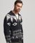 PATTERNED SHAWL ZIP THROUGH CARDIGAN