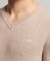 ESSENTIAL EMBROIDERED V-NECK KNIT JUMPER
