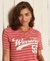 SCRIPT STYLE COLLEGE STRIPE T-SHIRT