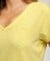 SLUB EMBROIDERED V-NECK T-SHIRT