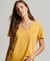 SLUB EMBROIDERED V-NECK T-SHIRT