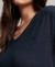 SLUB EMBROIDERED V-NECK T-SHIRT