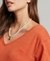 SLUB EMBROIDERED V-NECK T-SHIRT