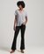 SLUB EMBROIDERED V-NECK T-SHIRT