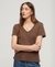 SLUB EMBROIDERED V-NECK T-SHIRT