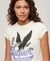 EMBELLISHED POSTER CAP SLEEVE T-SHIRT