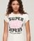 EMBELLISHED POSTER CAP SLEEVE T-SHIRT