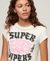 EMBELLISHED POSTER CAP SLEEVE T-SHIRT