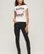 EMBELLISHED POSTER CAP SLEEVE T-SHIRT