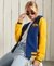COLLEGIATE SCRIPTED BASEBALL BOMBER JACKET