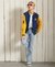 COLLEGIATE SCRIPTED BASEBALL BOMBER JACKET