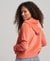 ORGANIC COTTON VINTAGE LOGO VELOUR ZIP HOODIE