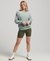 VELOUR GRAPHIC BOXY CREW SWEATSHIRT