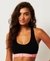 ORGANIC COTTON LARGE LOGO CROP BRALETTE