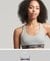 ORGANIC COTTON MULTI LOGO CROP BRALETTE