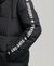 HOODED LONGLINE GRAPHIC PUFFER COAT