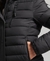 FAUX FUR SHORT HOODED PUFFER JACKET