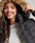 FAUX FUR SHORT HOODED PUFFER JACKET
