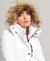 FAUX FUR SHORT HOODED PUFFER JACKET