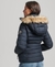 FAUX FUR SHORT HOODED PUFFER JACKET