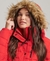 FAUX FUR SHORT HOODED PUFFER JACKET