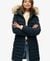 FUJI FAUX FUR HOOD MID LENGTH JACKET