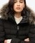 FUJI FAUX FUR HOODED LONGLINE