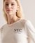 NYC LACE SHOULDER GRAPHIC TOP