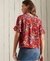 SHORT SLEEVE TEXTURED LACE TOP