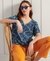 SHORT SLEEVE TEXTURED LACE TOP