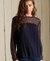 LONG SLEEVE WOVEN LACE TOP