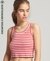 ORGANIC COTTON VINTAGE RIBBED CROP VEST TOP