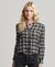 RUFFLE TRIM LONG SLEEVE CHECK SHIRT