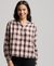 LONG SLEEVE CHECK BLOUSE